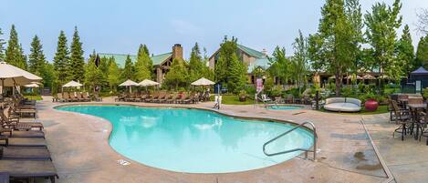 Indoor pool, seasonal outdoor pool, cabanas (surcharge), pool umbrellas