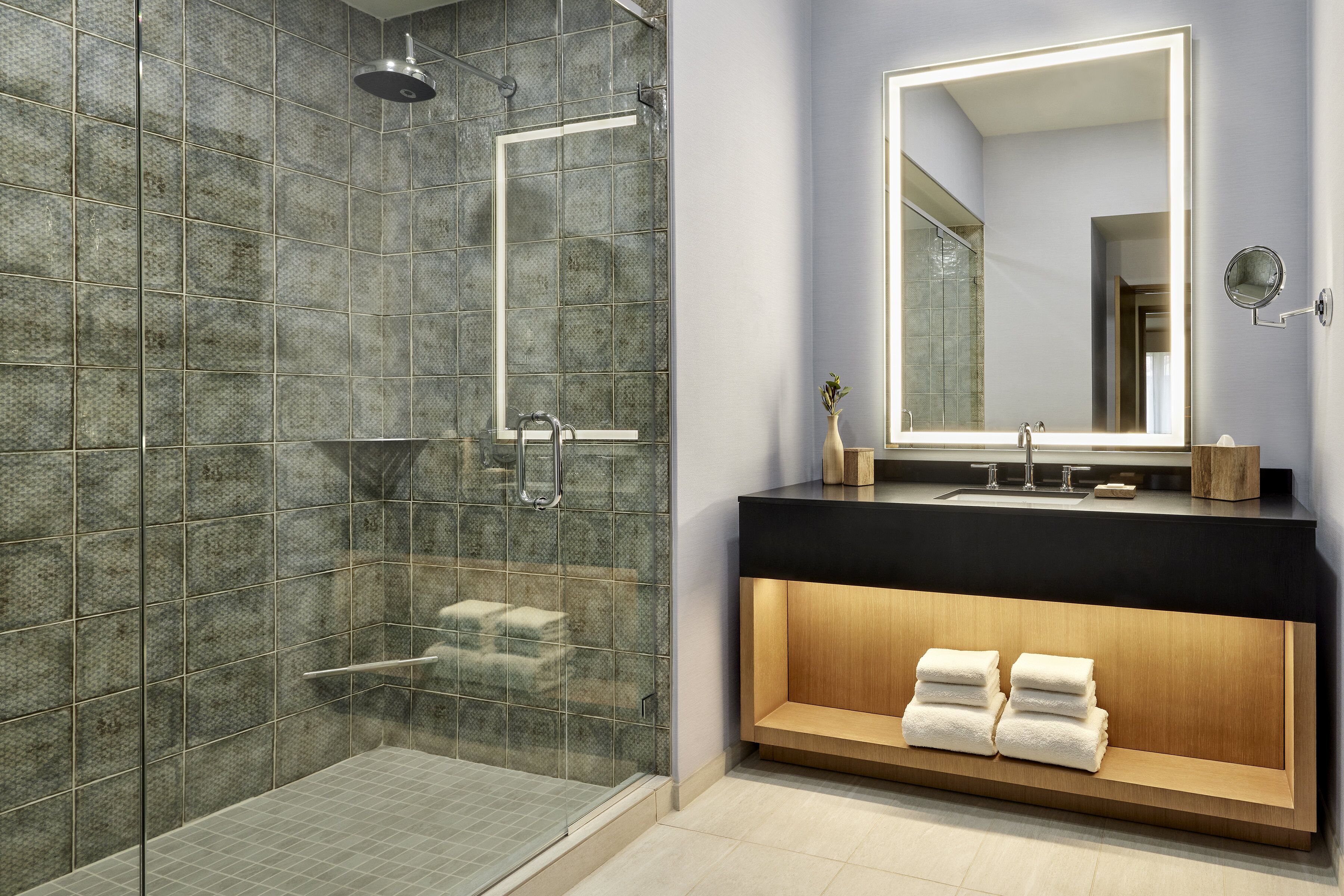 suite, 1 king bed (hacienda) | bathroom | combined shower/bathtub, designer toiletries, hair dryer, bathrobes