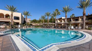 2 outdoor pools, open 5:00 AM to 10:00 PM, cabanas (surcharge)