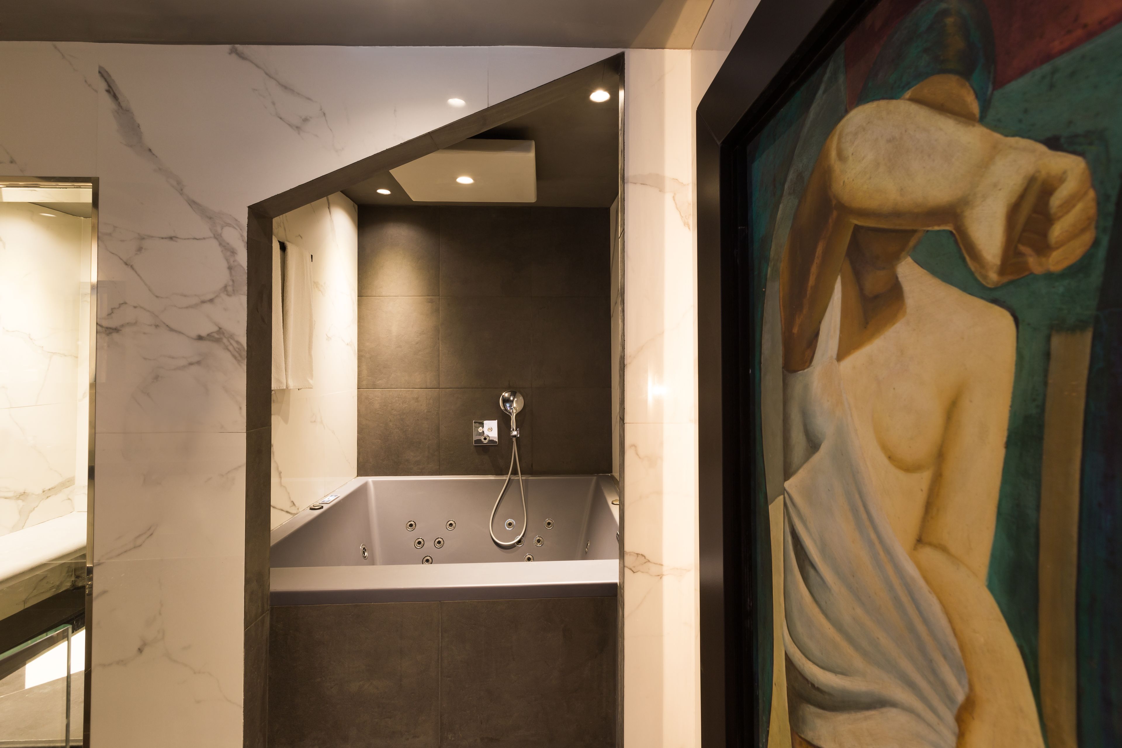 villa hideaway with infinity private pool (2 bedrooms)  | bathroom | designer toiletries, hair dryer, bathrobes, slippers