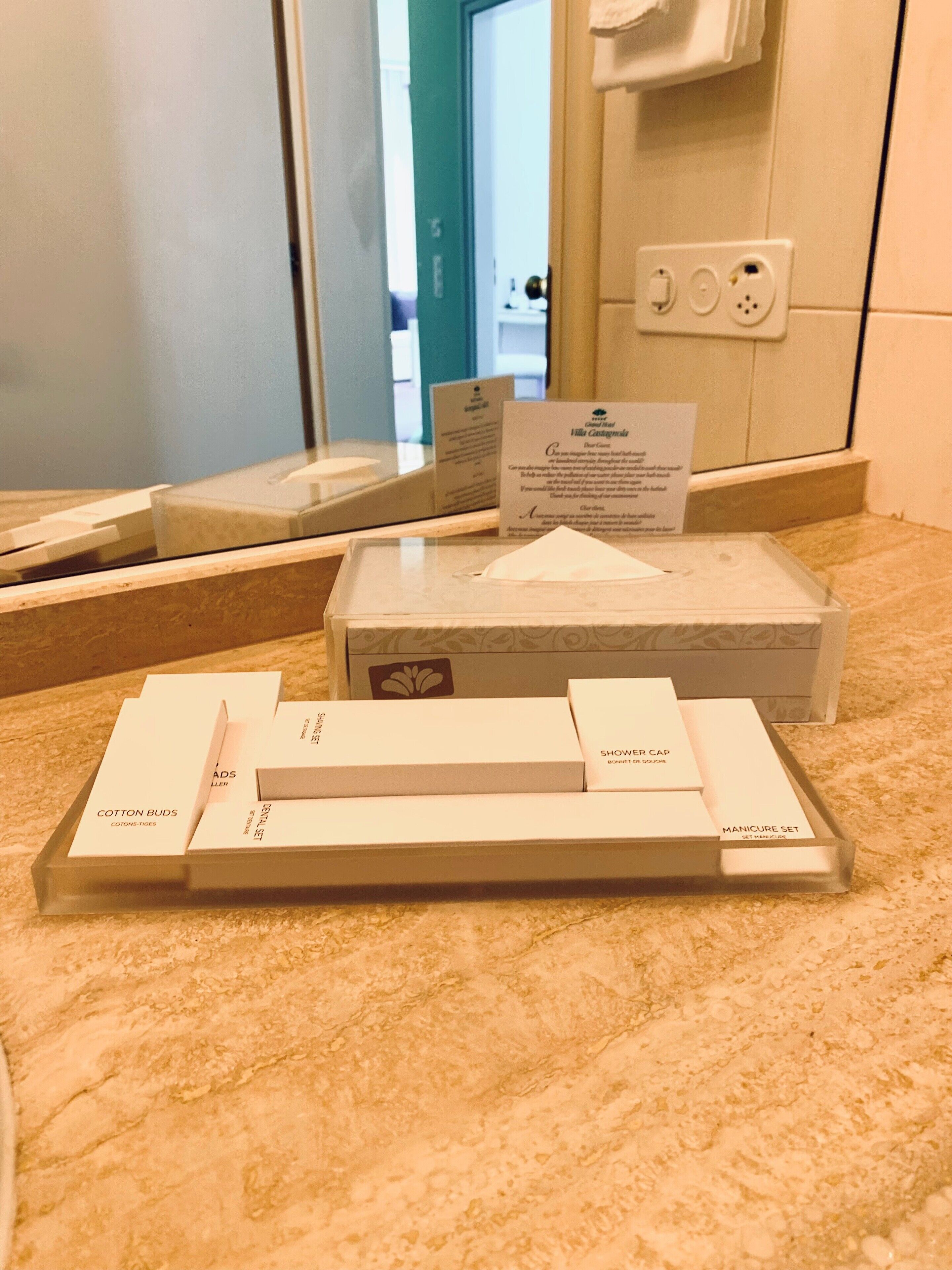 free toiletries, hair dryer, bathrobes, slippers