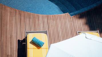 Outdoor pool, open 8:30 AM to 7:30 PM, pool umbrellas, sun loungers