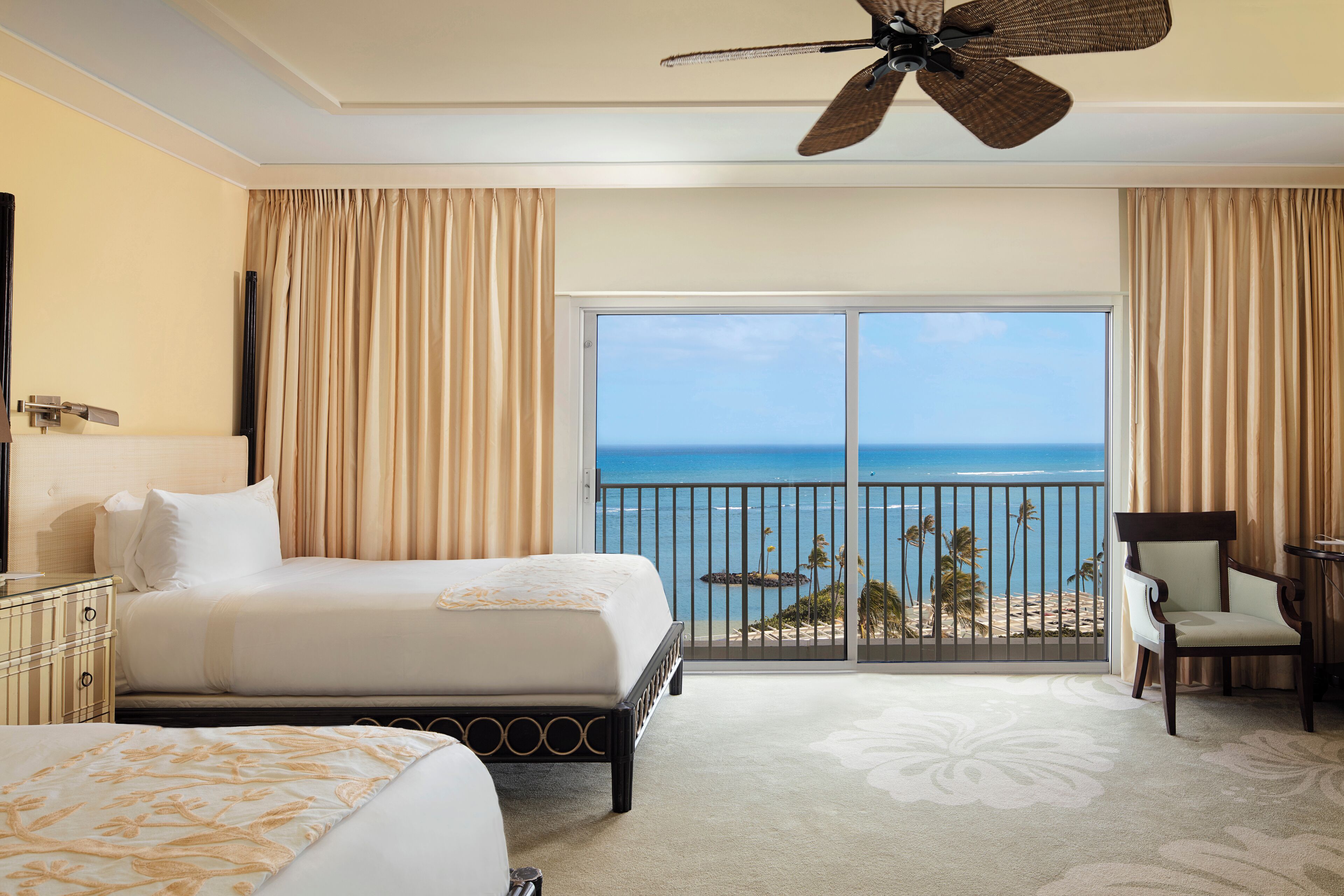 Room, Ocean View | Premium bedding, in-room safe, desk, laptop workspace