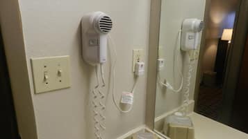 Free toiletries, hair dryer, towels, soap