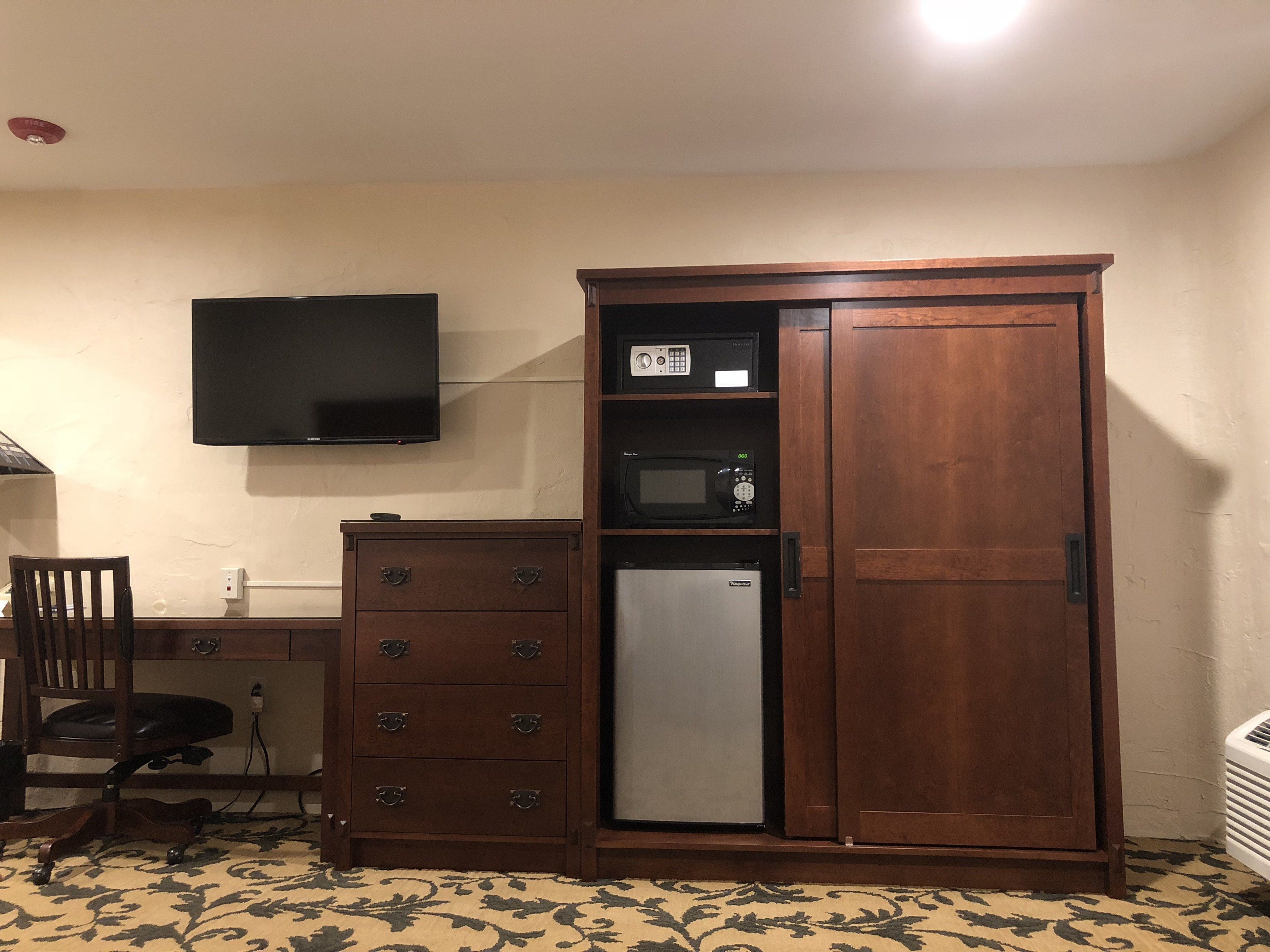 in-room safe, desk, blackout curtains, iron/ironing board