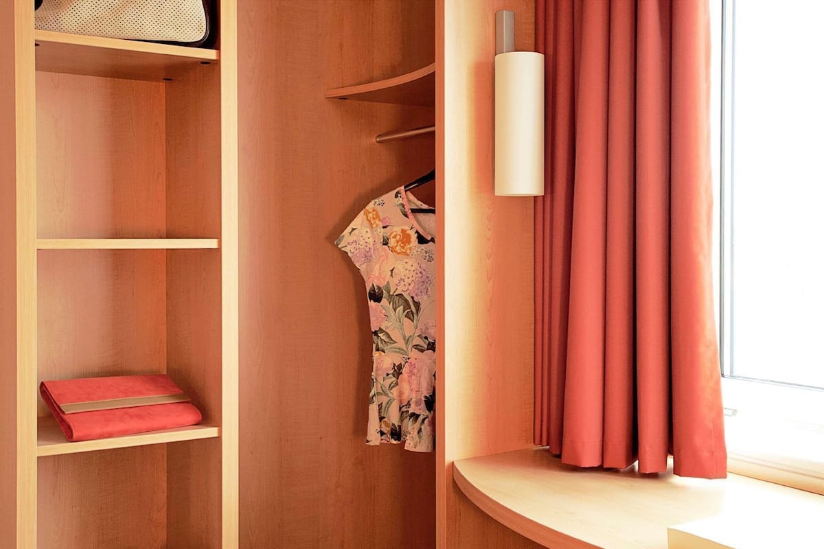 Desk, soundproofing, iron/ironing board, travel cot