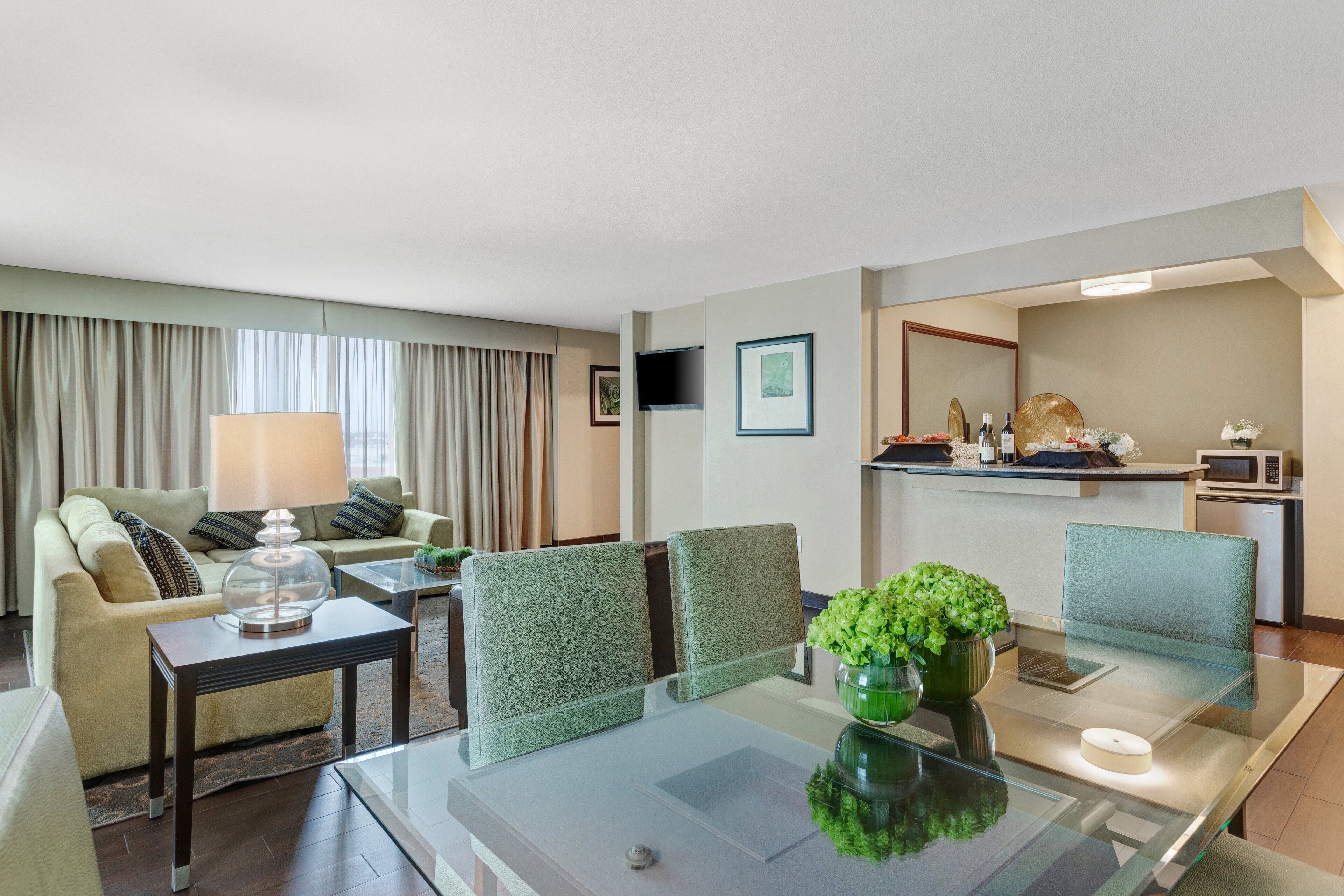 Premium bedding, pillowtop beds, in-room safe, desk