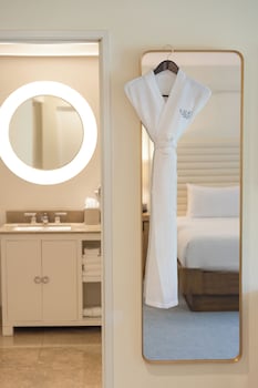 Suite, 1 Bedroom (Luxe) | Hypo-allergenic bedding, in-room safe, desk, iron/ironing board at Luxe Sunset Boulevard Hotel