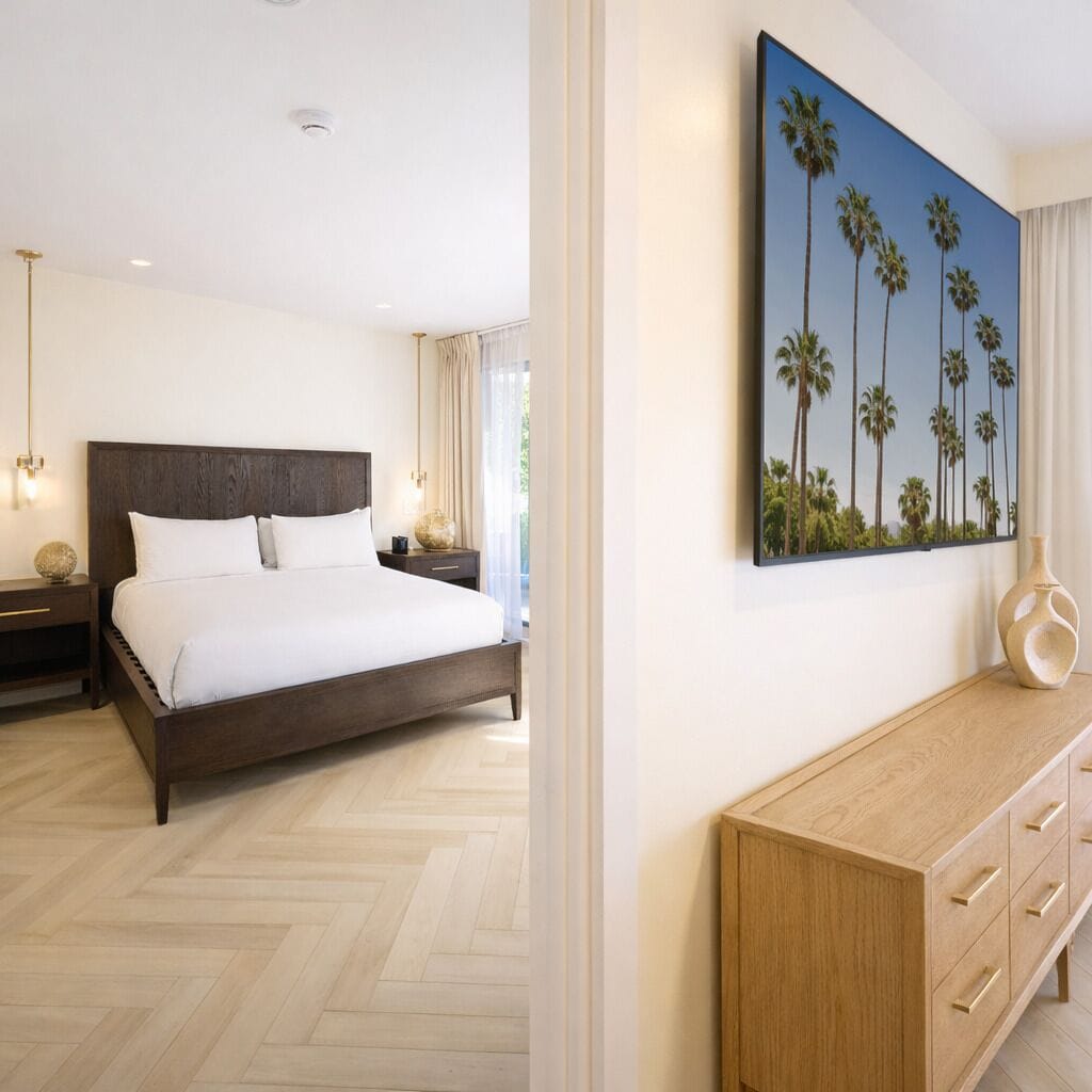Suite, 1 slaapkamer (Luxe) | Hypoallergeen beddengoed, een kluis op de kamer, een bureau