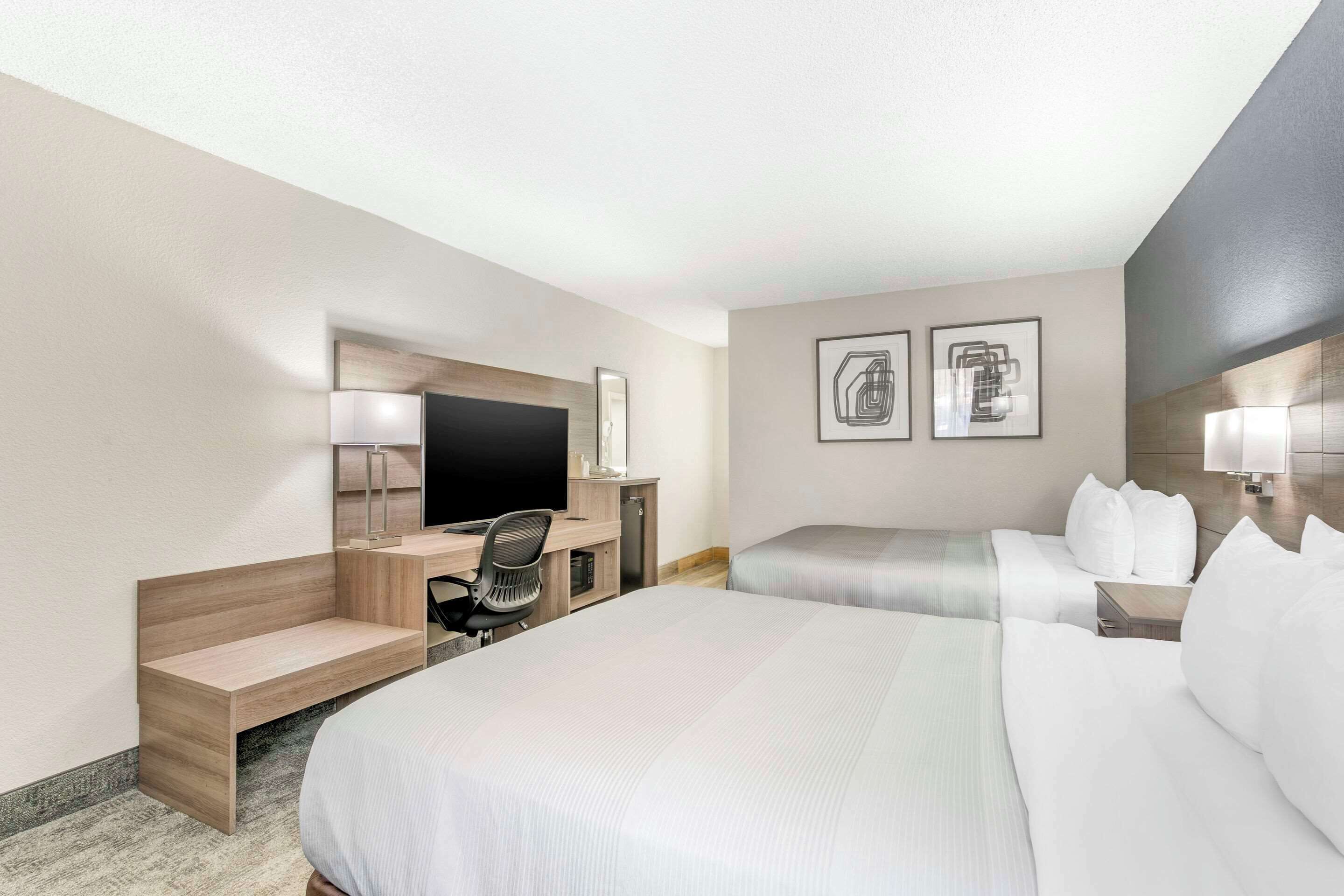 standard room, 2 queen beds, non smoking | premium bedding, down duvets, pillow-top beds, blackout curtains