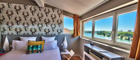 Panoramic Double Room, River View (Classic Room) | Premium bedding, minibar, in-room safe, individually decorated