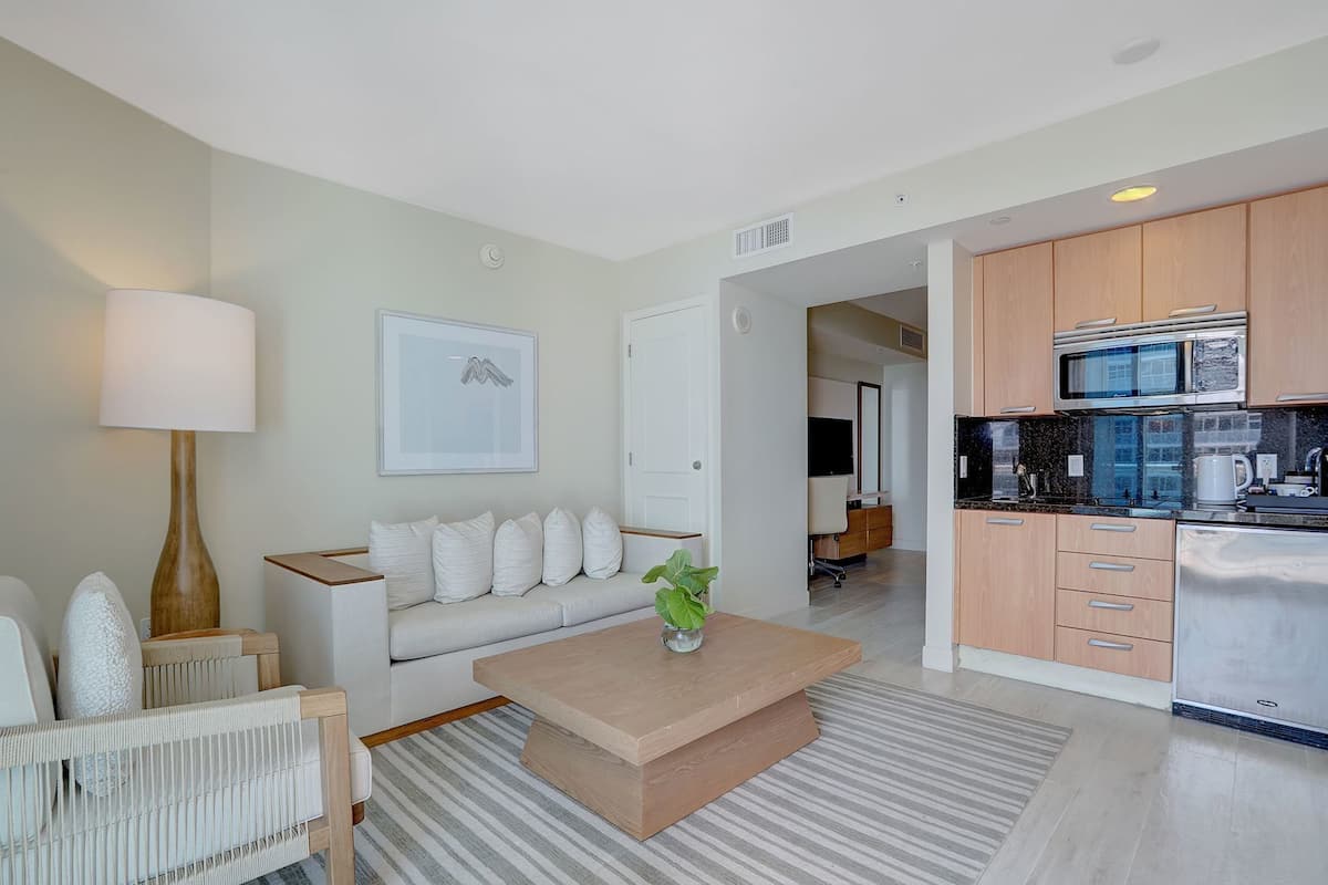 Living area | Flat-screen TV, video-game console, pay movies