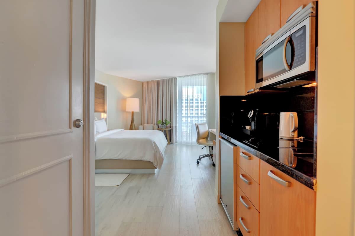 Premium bedding, pillow-top beds, in-room safe, desk