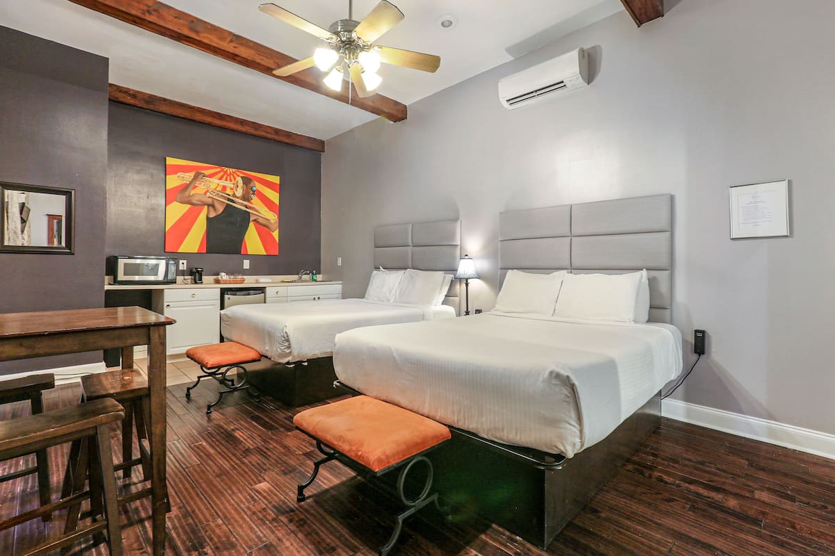 Room, 2 Queen Beds | Memory foam beds, iron/ironing board, free WiFi, bed sheets