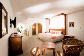 Premium bedding, down comforters, desk, laptop workspace