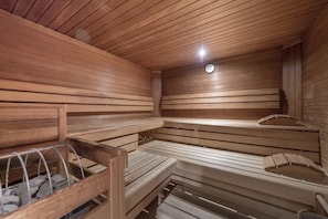 Un sauna, baño turco, salas de tratamiento o masajes