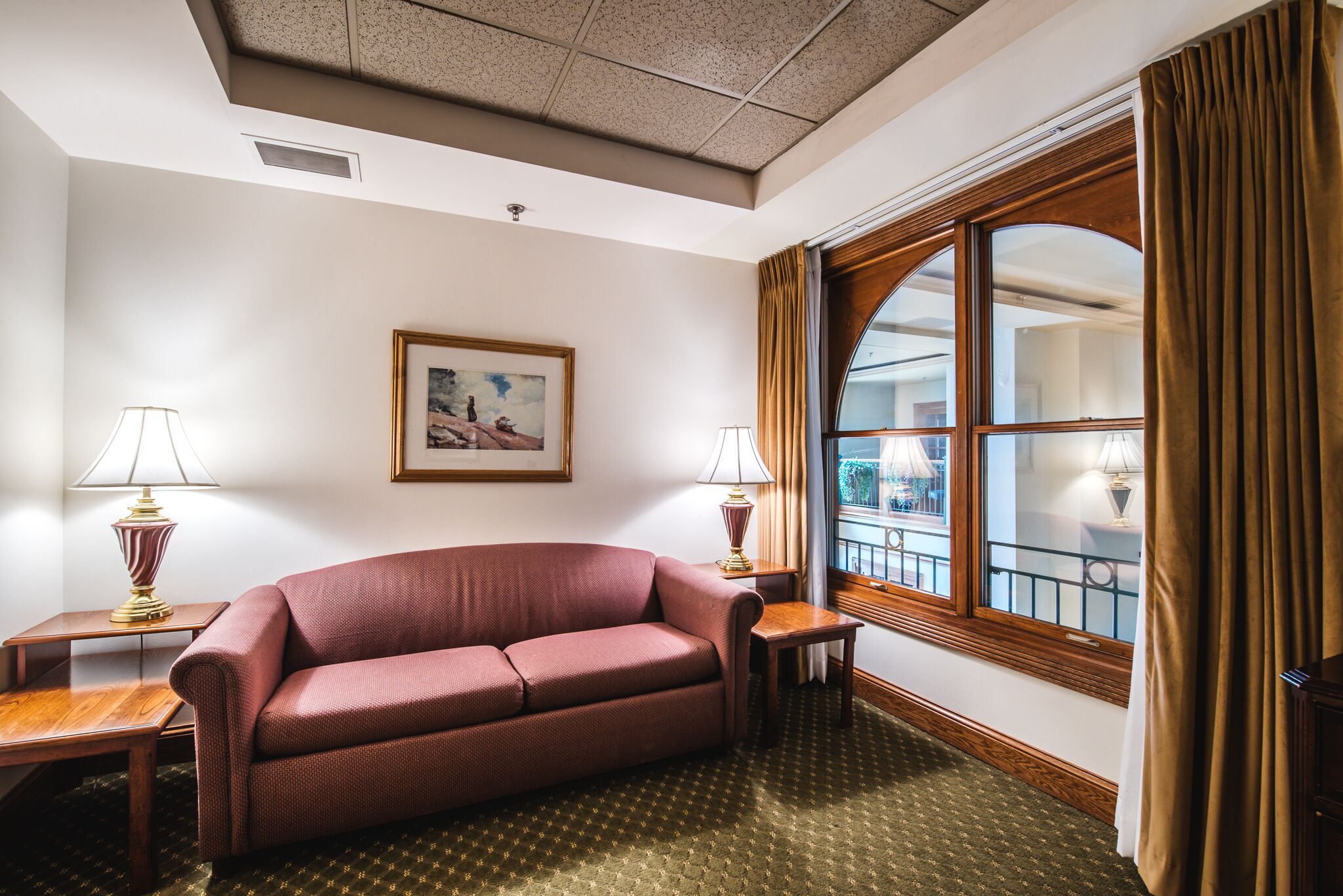 signature suite, 1 king bed with sofa bed | living area | 42-inch tv with cable channels