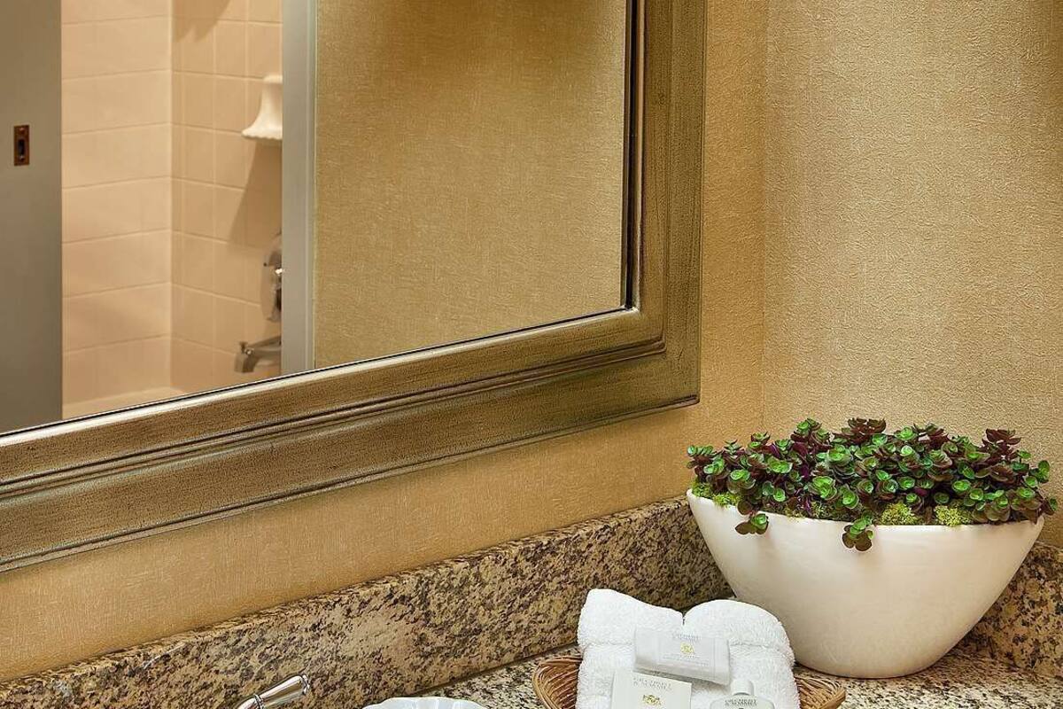 deluxe room | egyptian cotton sheets, premium bedding, in-room safe, desk