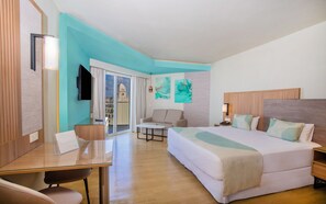 Camas com colchões pillow-top, frigobar, cofres nos quartos