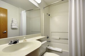 Suite, 1 Queen Bed, Hot Tub | Bathroom | Combined shower/tub, free toiletries, hair dryer, towels