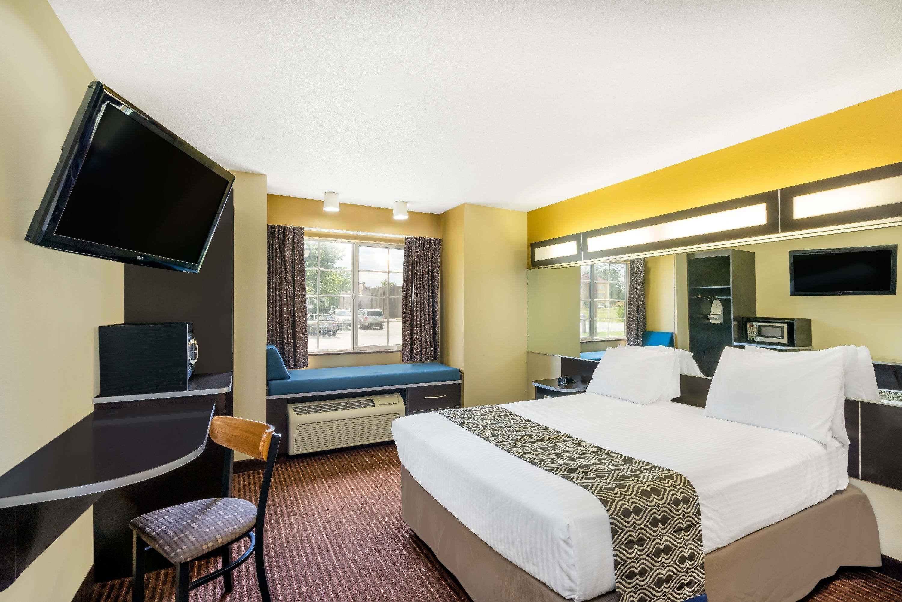 Pillow-top beds, desk, laptop workspace, iron/ironing board