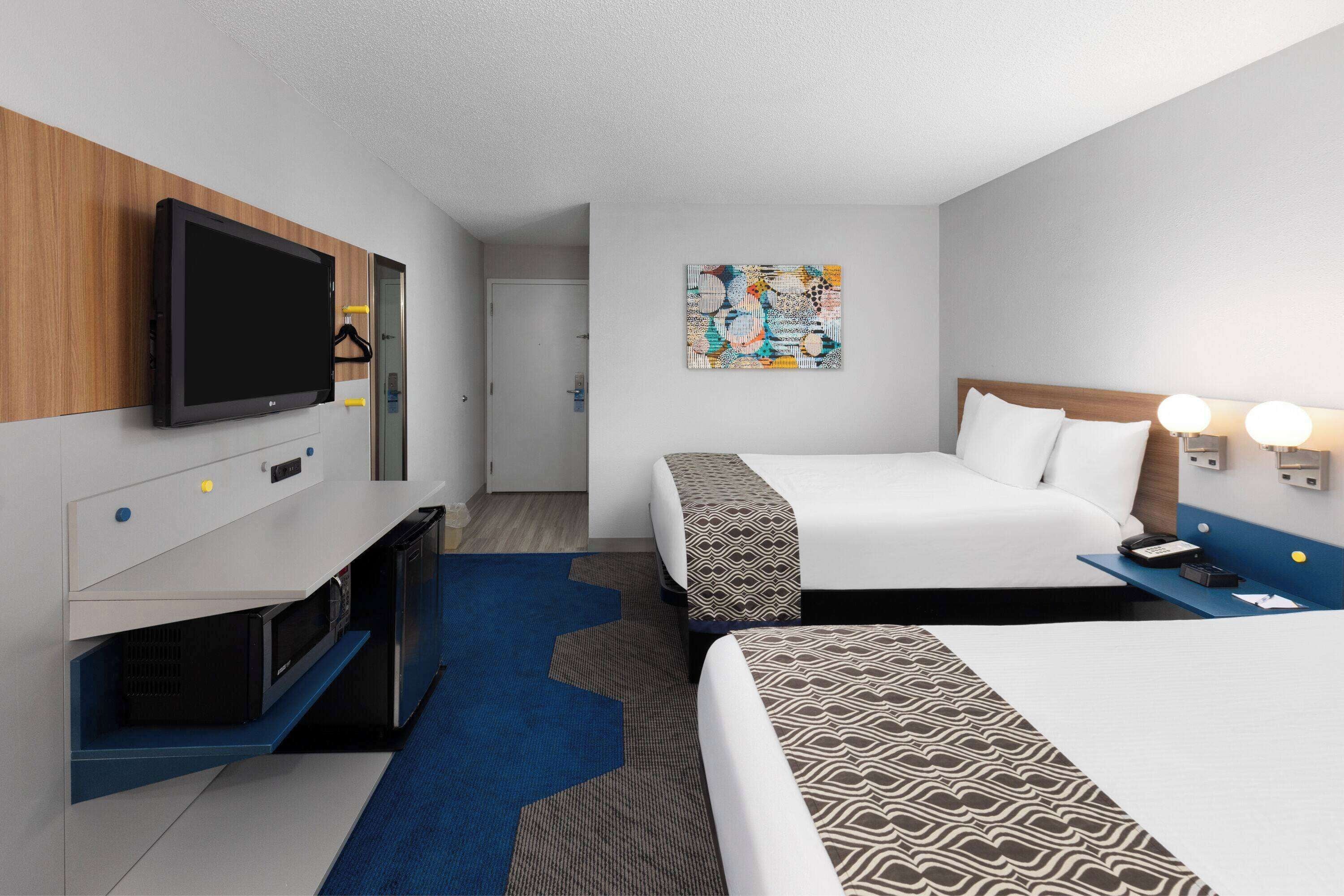 standard room, 2 queen beds | pillow-top beds, desk, laptop workspace, iron/ironing board