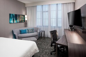In-room safe, desk, laptop workspace, iron/ironing board