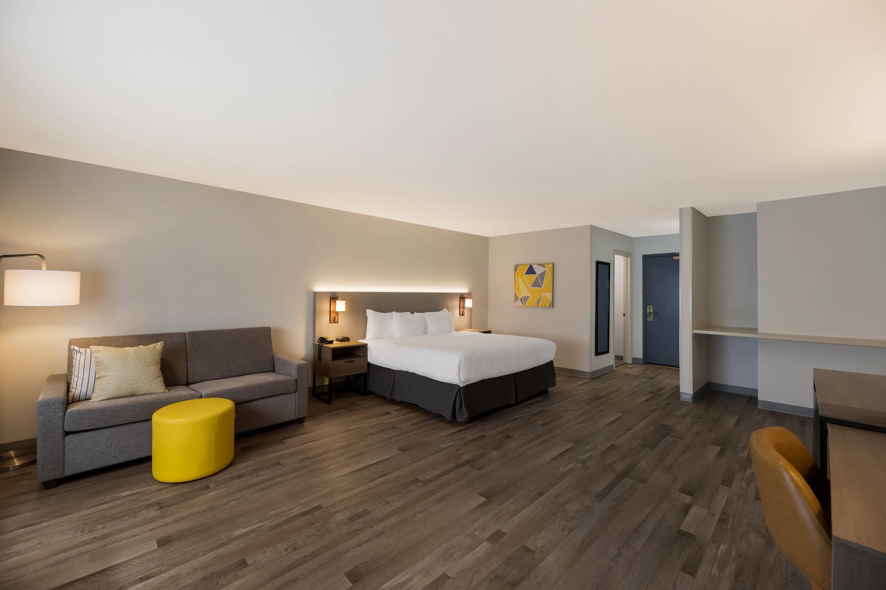 Iron/ironing board, cribs (free), WiFi (free), bed sheets