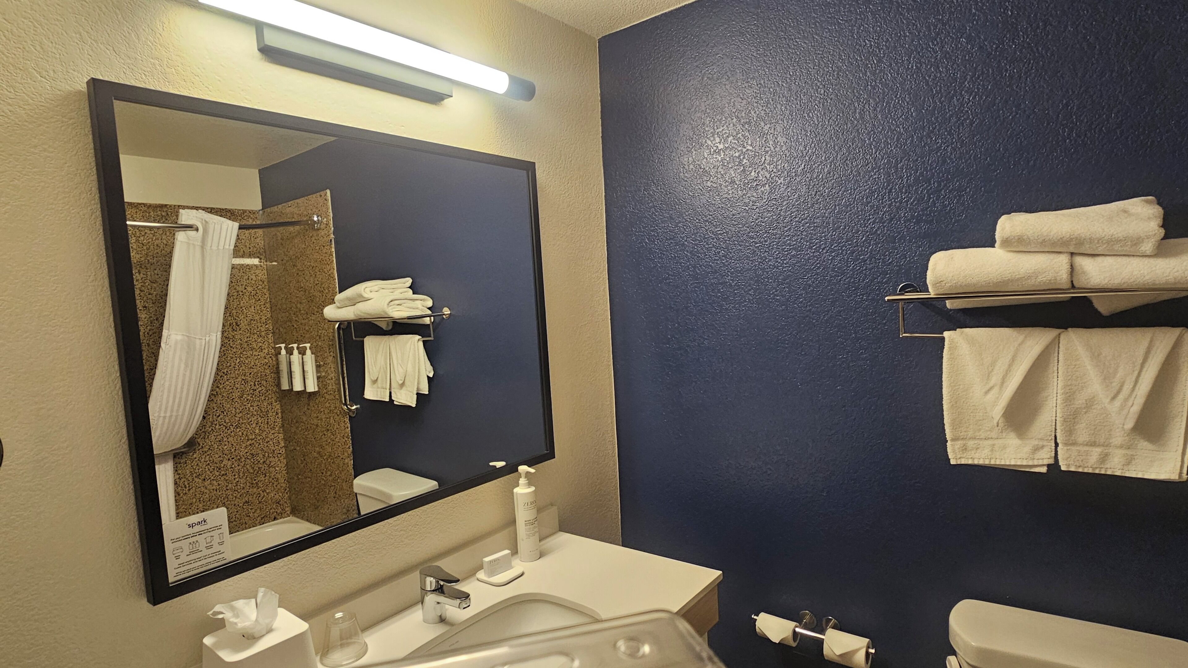 Room, 1 Queen Bed, Accessible, Bathtub (Mobility & Hearing) | Bathroom | Combined shower/tub, hair dryer, towels, soap