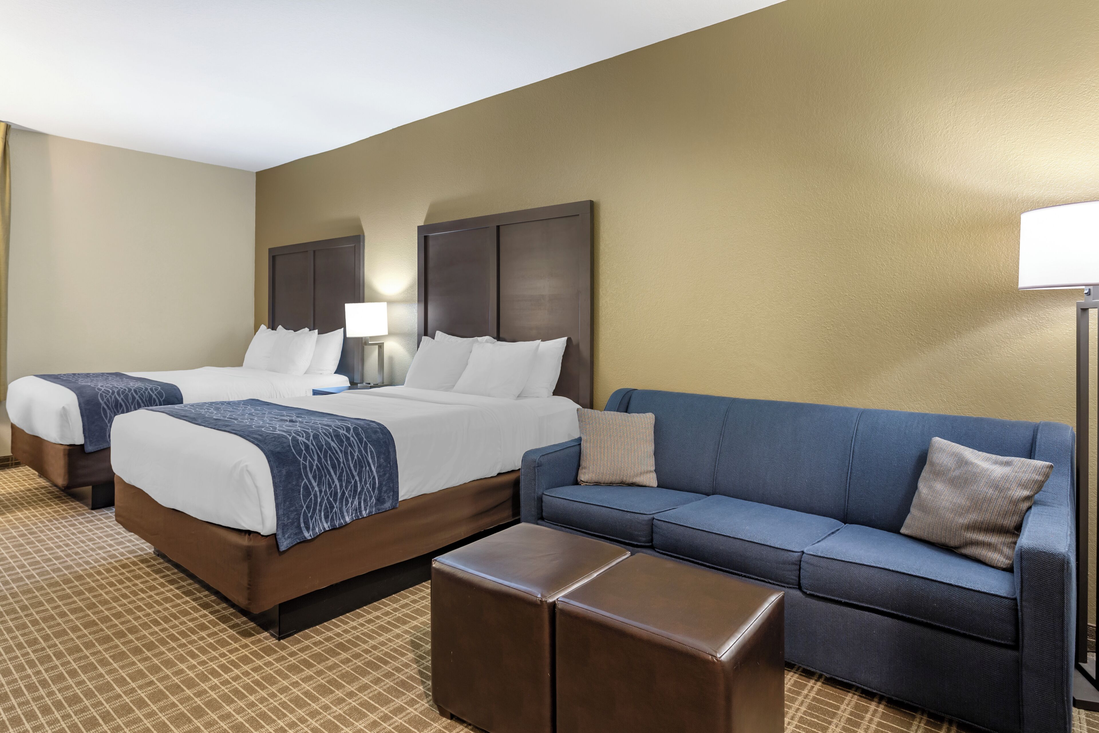 suite, multiple beds, non smoking | pillow-top beds, desk, laptop workspace, blackout curtains