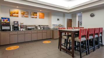 Free daily buffet breakfast