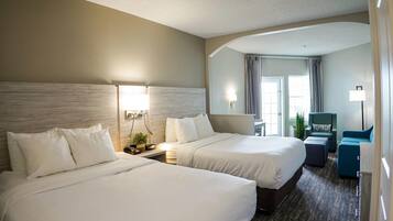 Premium bedding, pillowtop beds, in-room safe, individually decorated