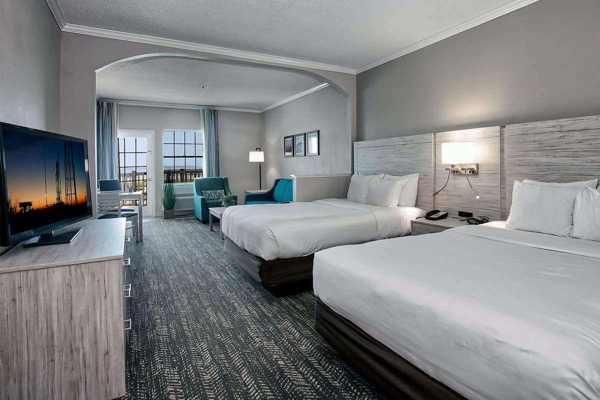 direct bay front double queen suite - bayfront | premium bedding, pillow-top beds, in-room safe, individually decorated