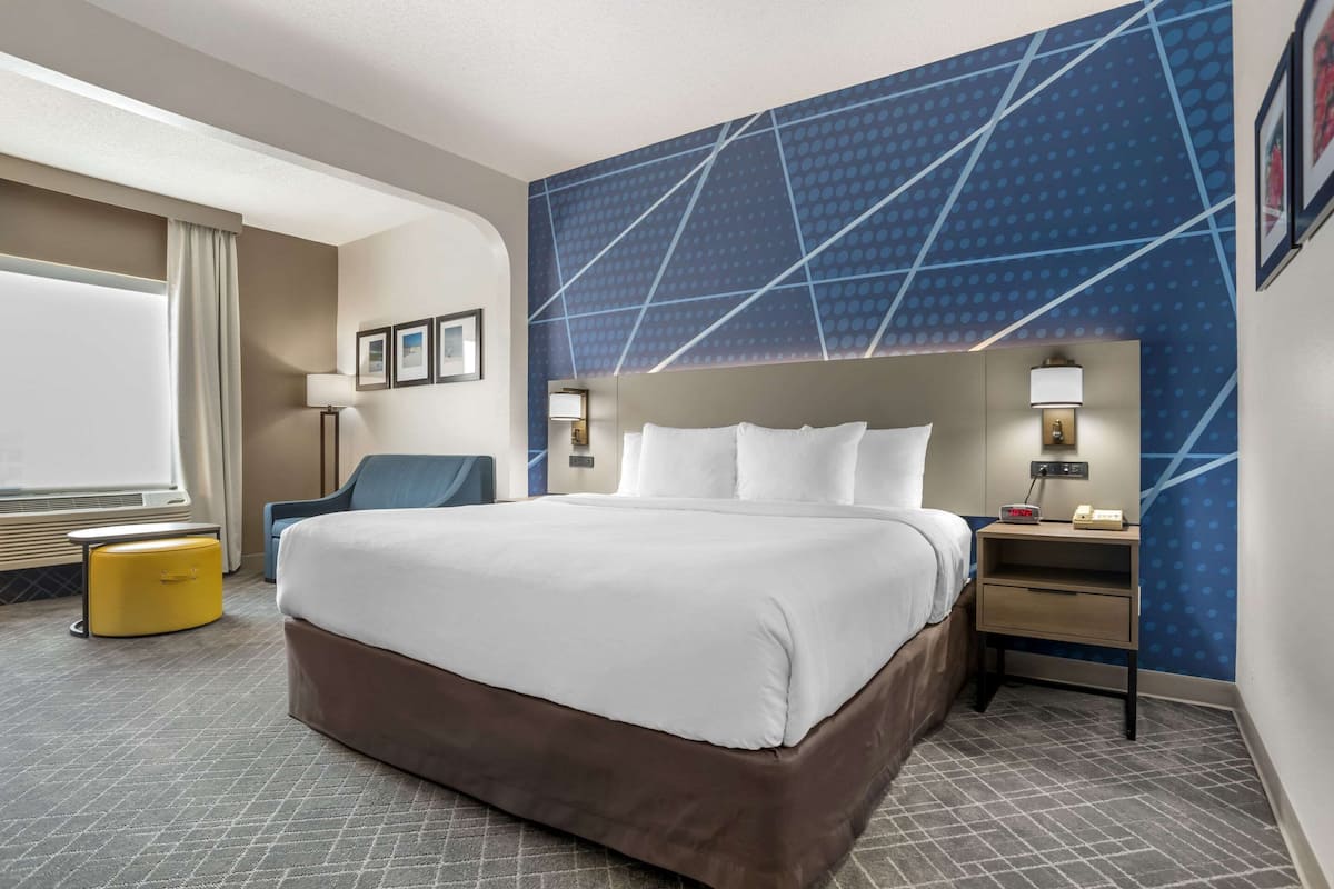 standard room, 1 king bed, non smoking | desk, iron/ironing board, free wifi, bed sheets