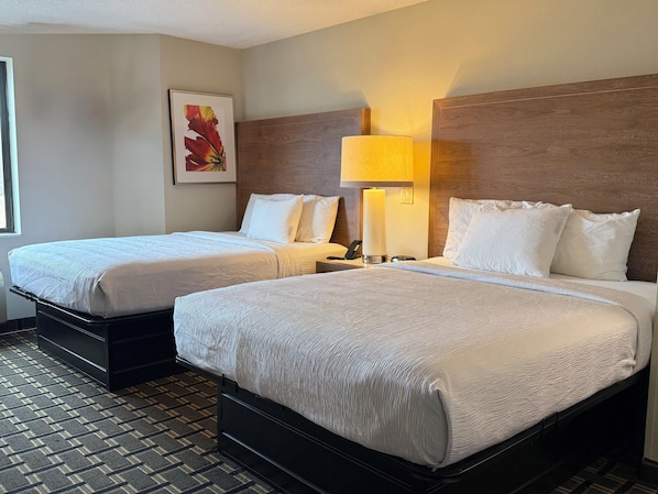 Standard Room, 2 Queen Beds, Non Smoking, Refrigerator & Microwave | Desk, laptop workspace, iron/ironing board, free WiFi