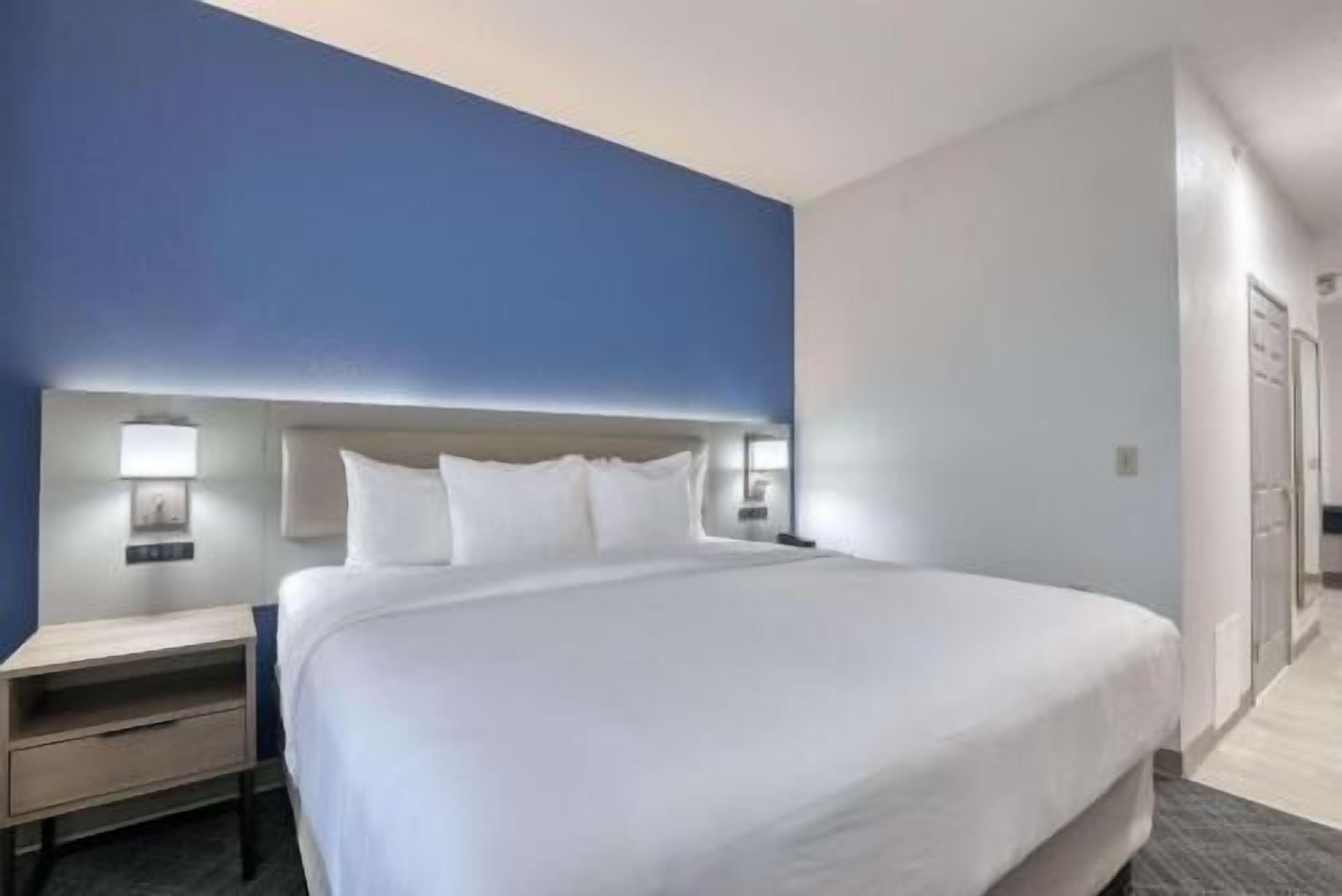 1 bedroom, desk, blackout drapes, iron/ironing board