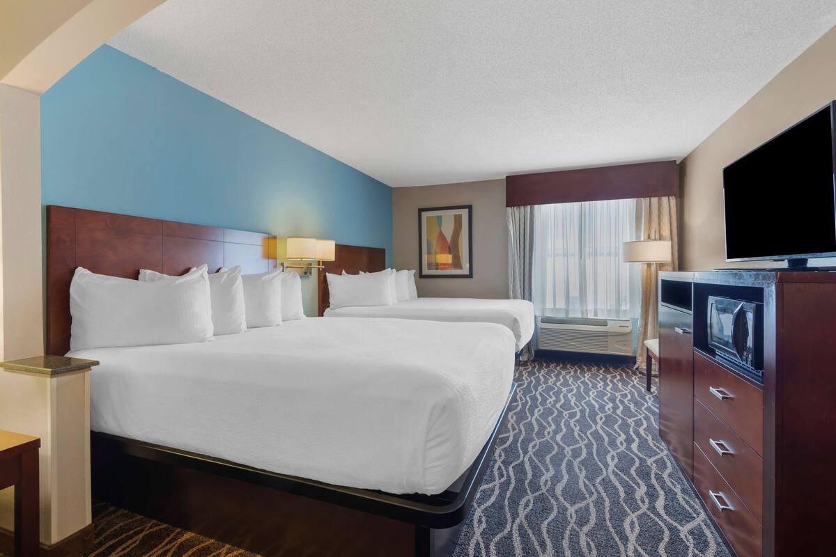 suite, multiple beds, non smoking, refrigerator & microwave (with sofabed) | in-room safe, desk, blackout curtains, iron/ironing board