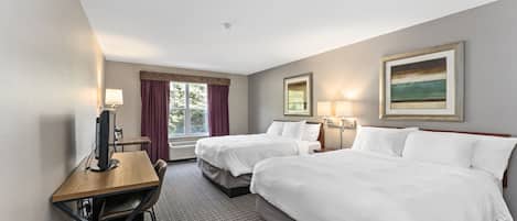 Egyptian cotton sheets, premium bedding, down comforters, in-room safe