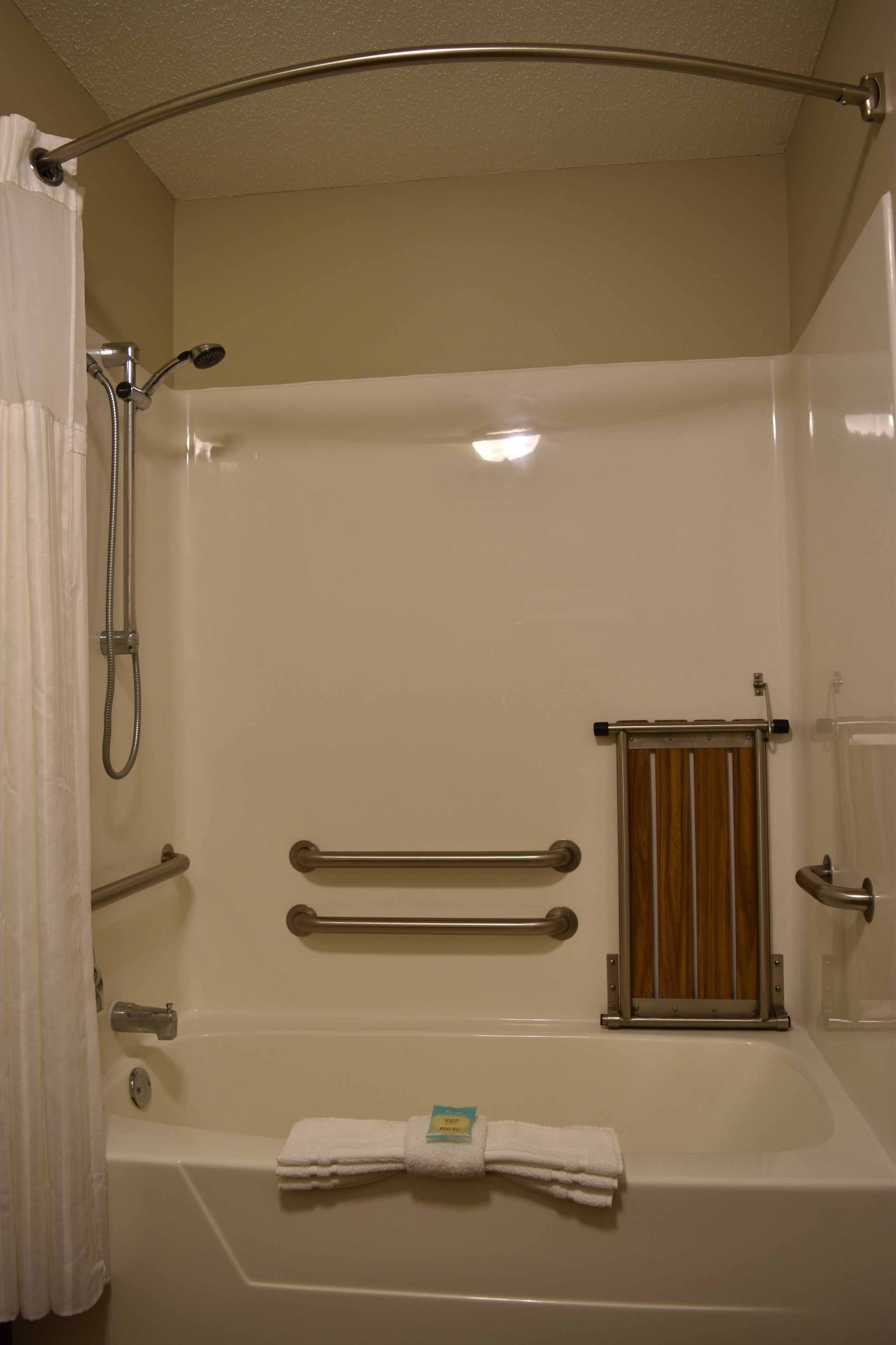 room, 2 queen beds, accessible | bathroom shower