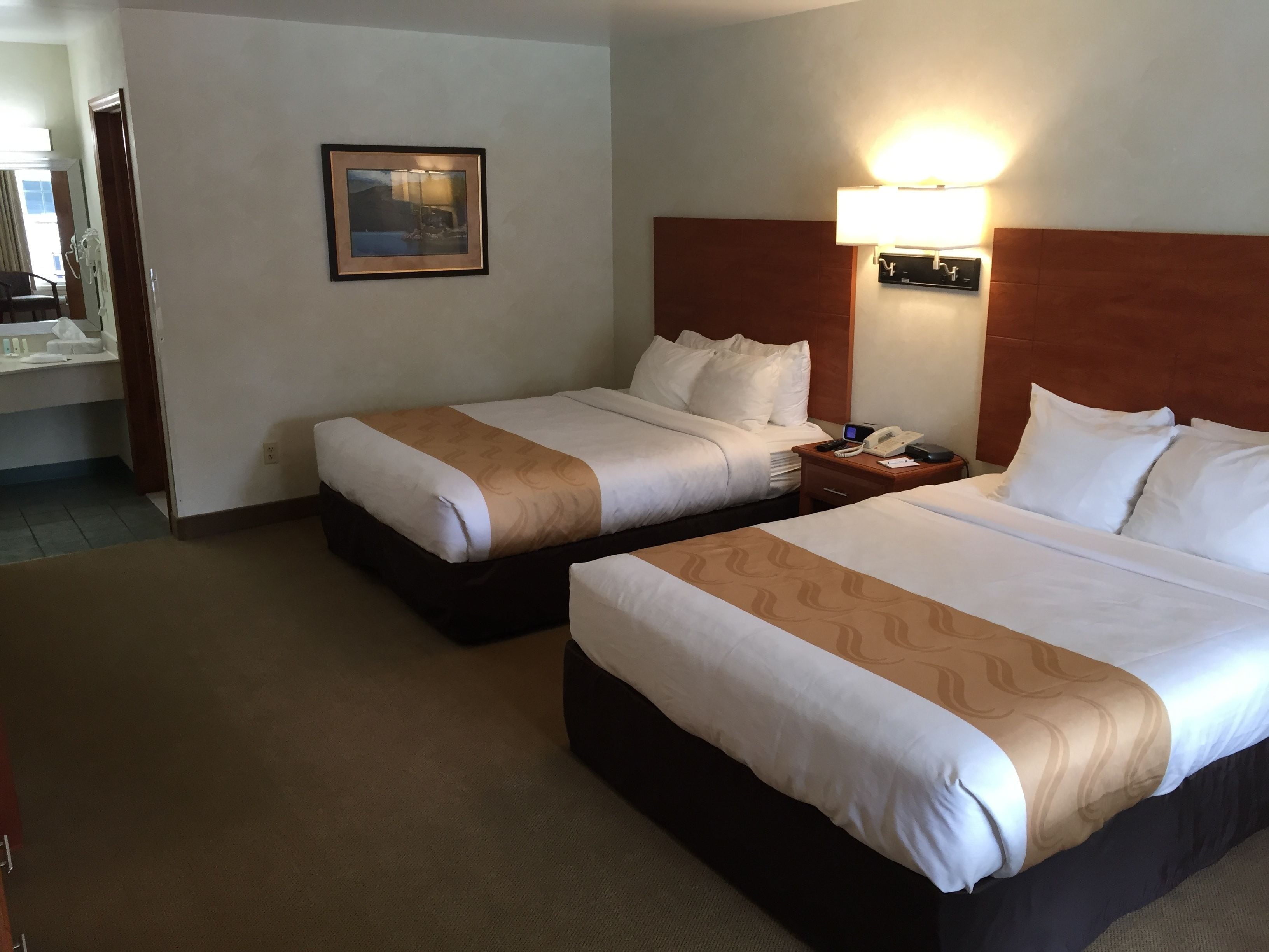 standard room, 2 queen beds, non smoking | in-room safe, blackout curtains, soundproofing, iron/ironing board