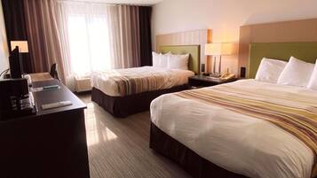 1 bedroom, desk, laptop workspace, iron/ironing board