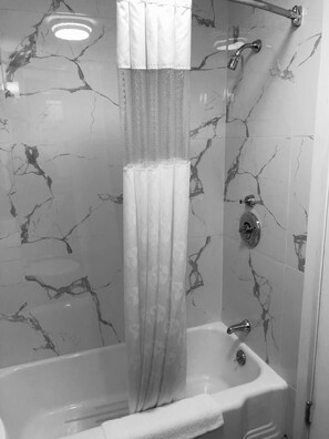 Standard Room, 2 Queen Beds | Bathroom shower - Berkshire Inn (Pittsfield)