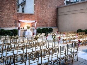 Outdoor wedding area