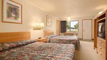 Blackout drapes, rollaway beds, free WiFi, bed sheets