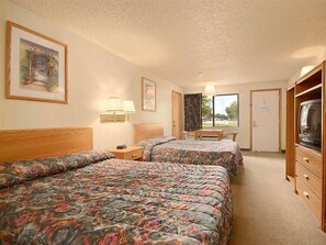 Blackout curtains, rollaway beds, free WiFi, bed sheets