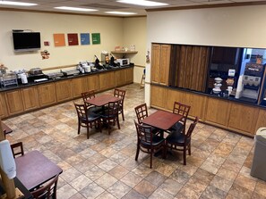 Free daily buffet breakfast