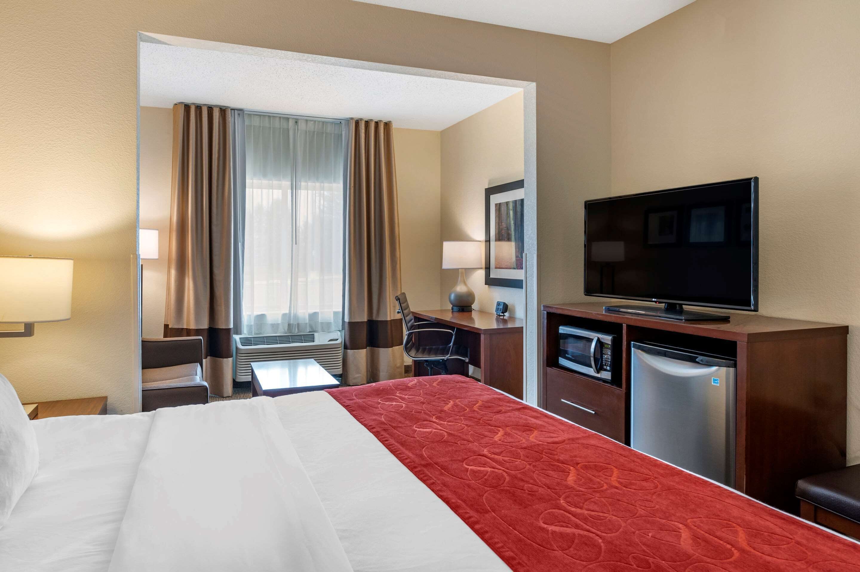 Suite, 1 King Bed, Non Smoking | Premium bedding, down comforters, desk, laptop workspace