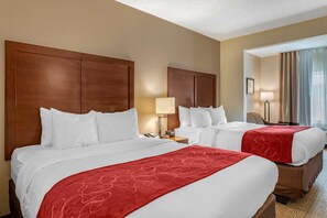 Suite, 2 Queen Beds, Non Smoking | Premium bedding, down comforters, desk, laptop workspace