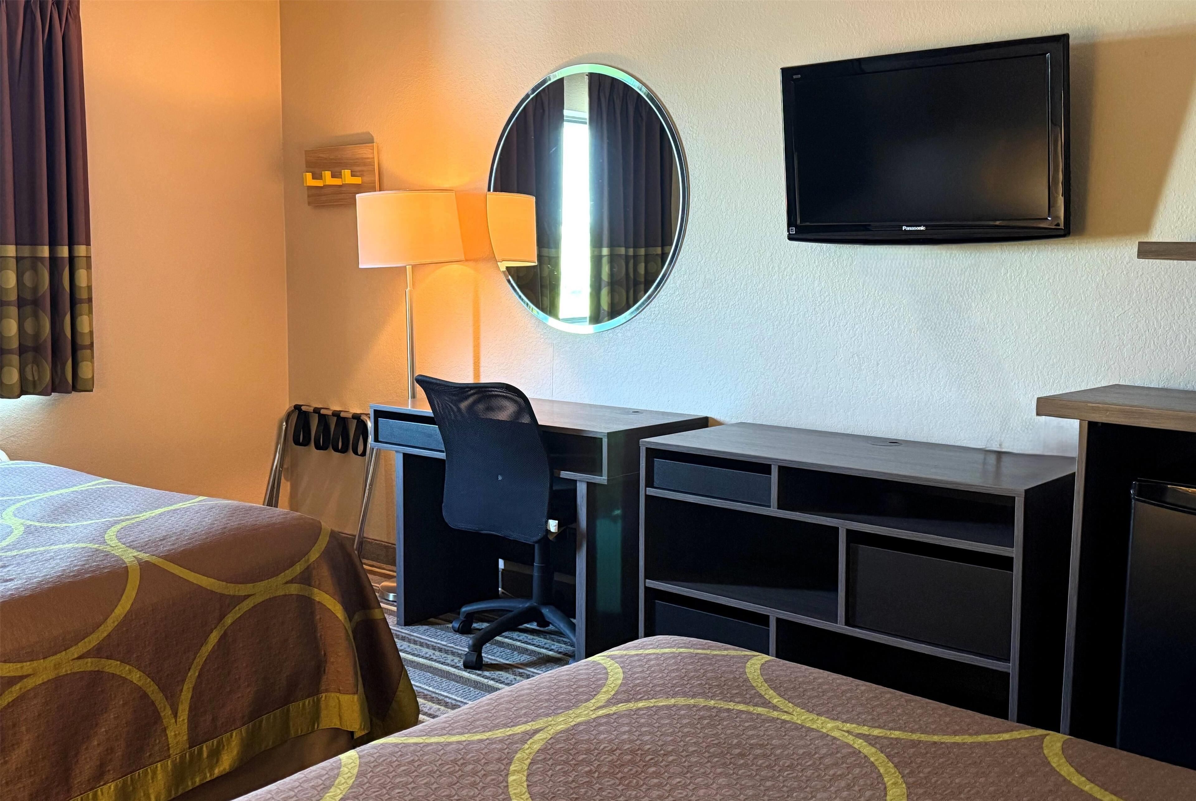 standard room, 2 queen beds | desk, laptop workspace, blackout curtains, free cots/infant beds