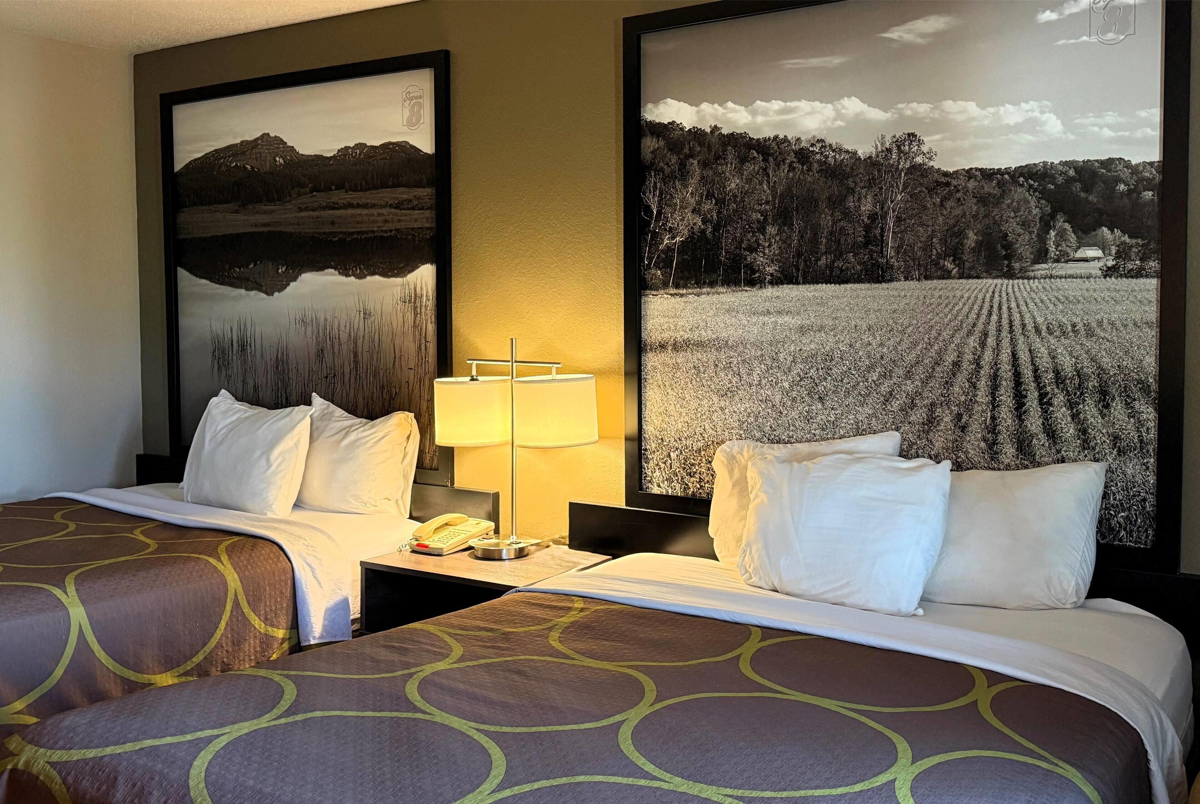 standard room, 2 queen beds | desk, laptop workspace, blackout curtains, free cots/infant beds